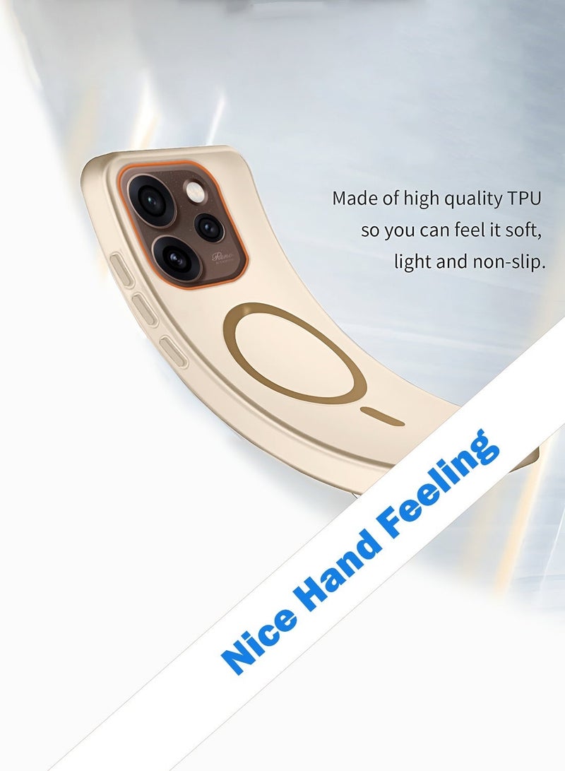 دبليو تيك غطاء هاتف أوبو رينو15 برو 5G 2025 شفاف هجين ماجسيف مع شحن مغناطيسي ورفع حافة الكاميرا مظهر أنيق (MCMPMN) - بني - Image 3